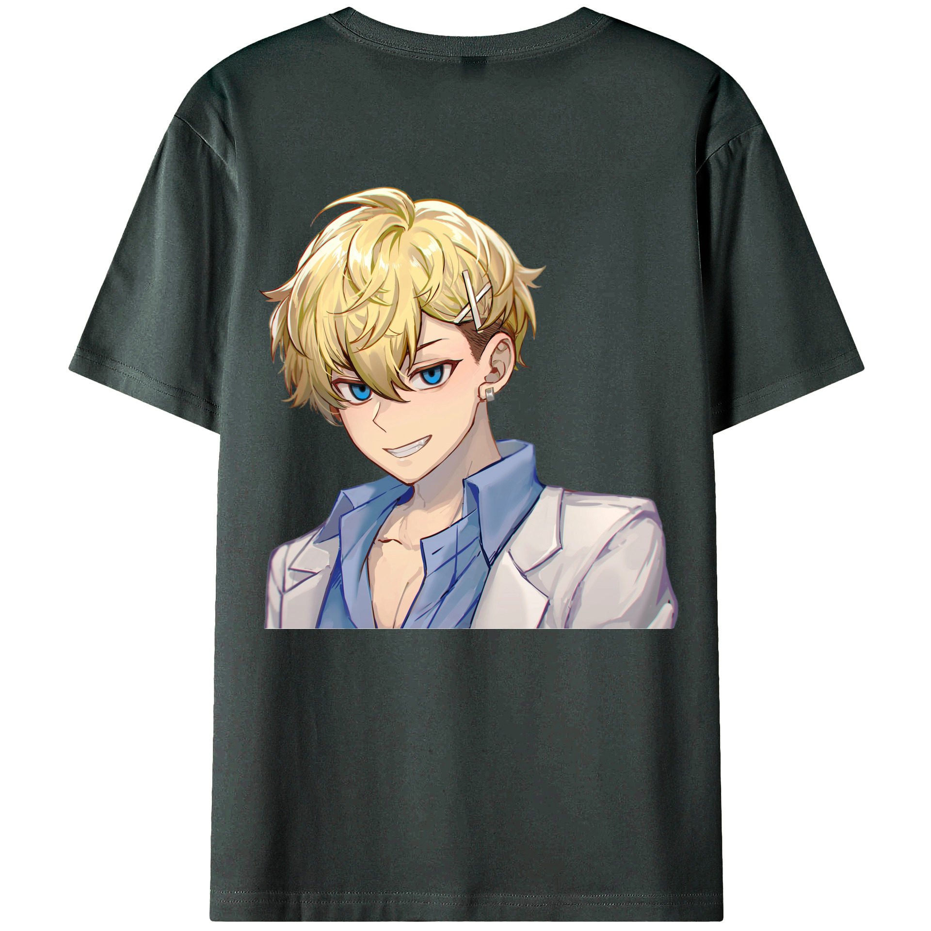 （画像用） 東京リベンジャーズ Tokyo Revengers 綿100％ メンズ半袖Tシャツ（バックプリント） 通気性